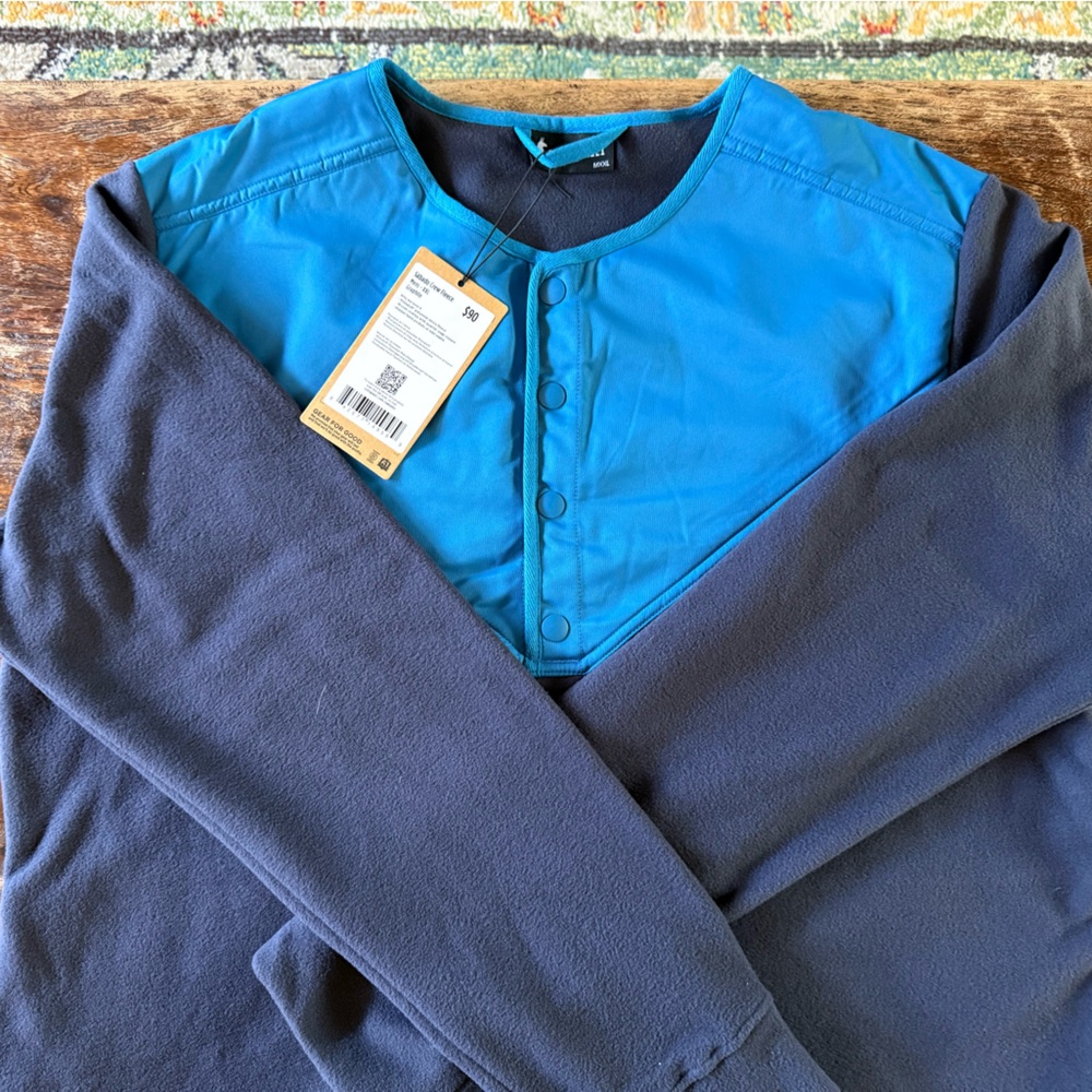 Cotopaxi Two-Tone Blue Fleece Sweatshirt